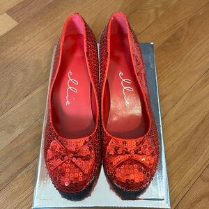 Red sequined 2” heel from Ellie size 7